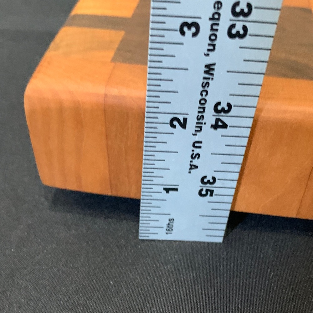 Geometric Wood Cutting Board Black Walnut and Cherry - Picture 5 of 7